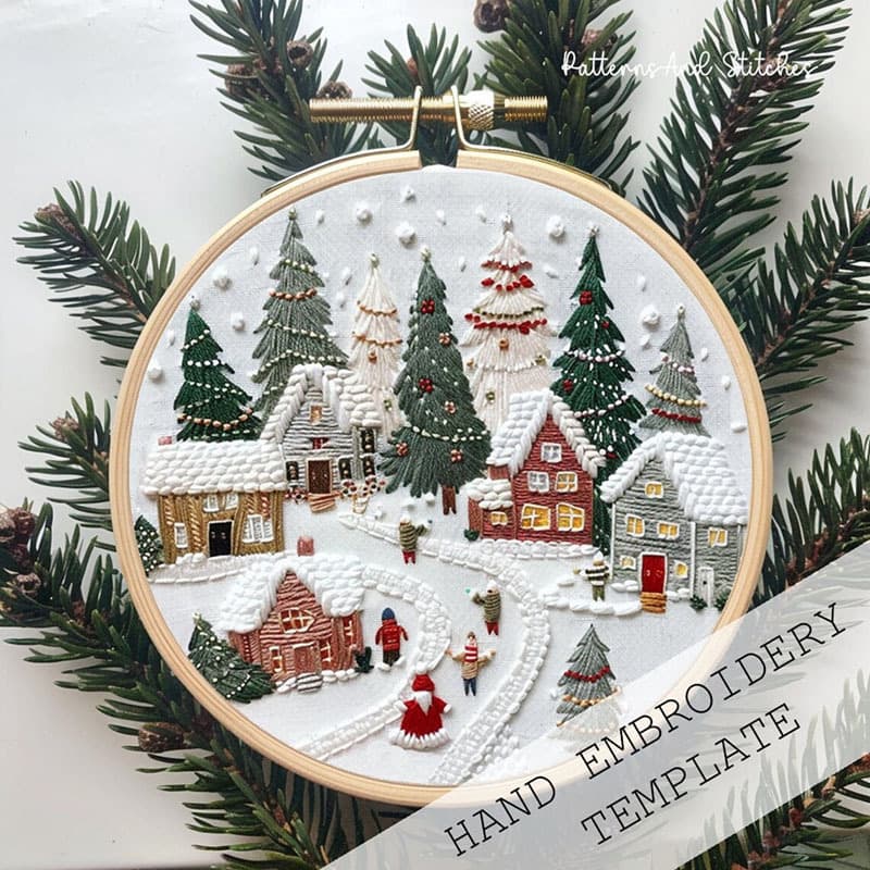 Christmas embroidery diy handmade material package Christmas tree Christmas gift Amazon Etsy cross-border hot sale in English