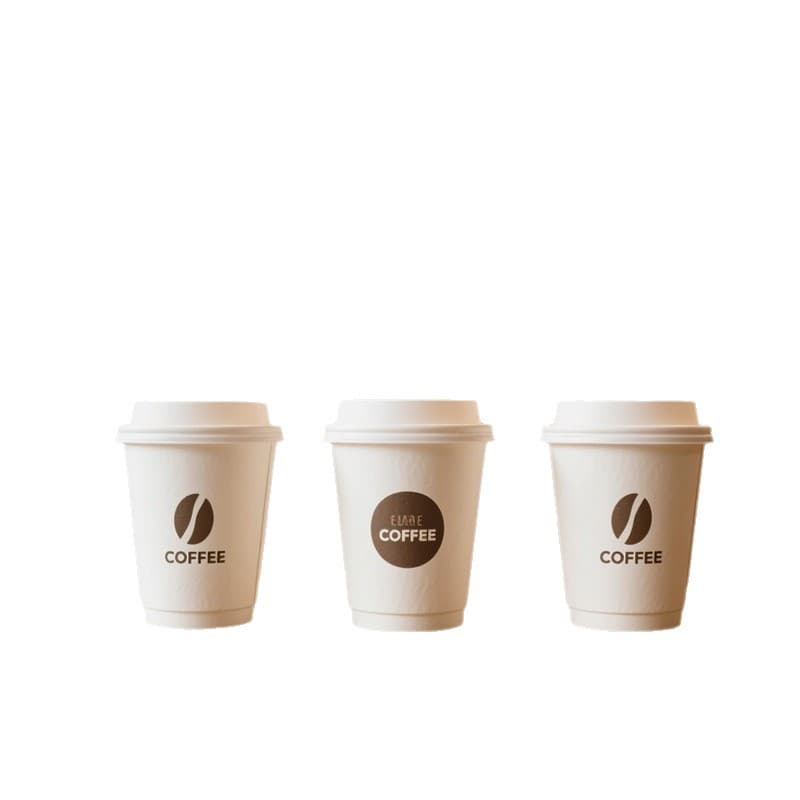 Paper Cup Disposable Paper Cup Production Thickeneded Wholesale Printed Logo Commercial Advertising Office Paper Cup Customization 9 Ounces