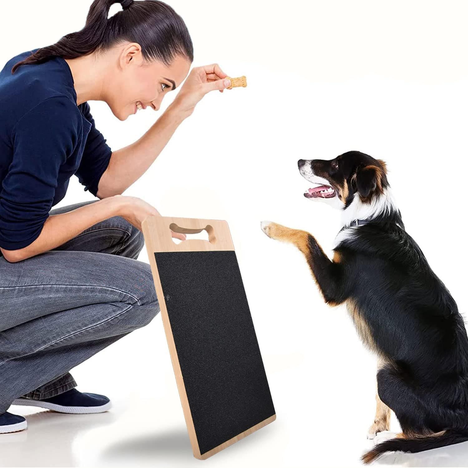 Cross-border Pet Supplies Creative Wooden Dog Scratch Board Nail Sandpaper Wear-resistant Non-shedding Dog Nail Grinding Board