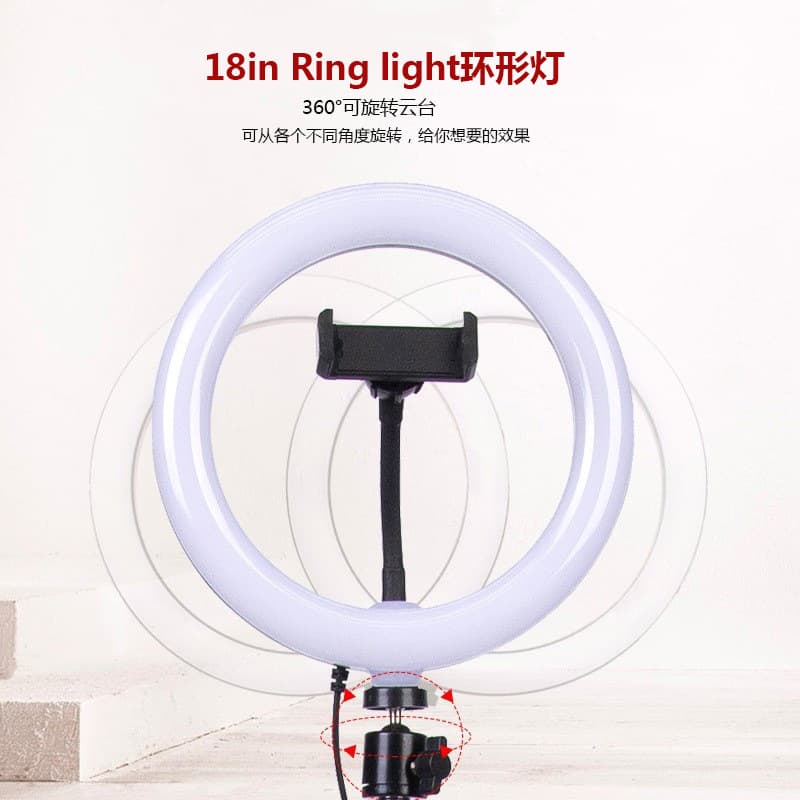 Live Stream Fill Light Phone Beauty Ring Light Indoor Lighting 18in Ring Light Selfie LED Light