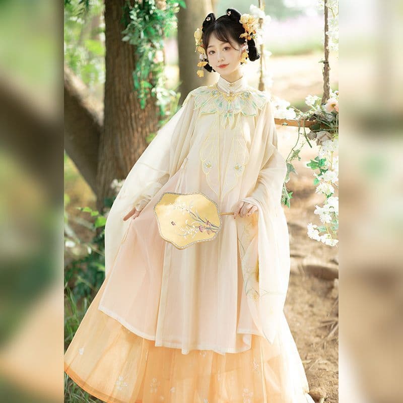 Nanxiang Jinxia Dieyu Original Hanfu Women's Improved Chinese Style Zanhua Heavy Embroidery Cloud Shoulder Ming Style Summer Fairy