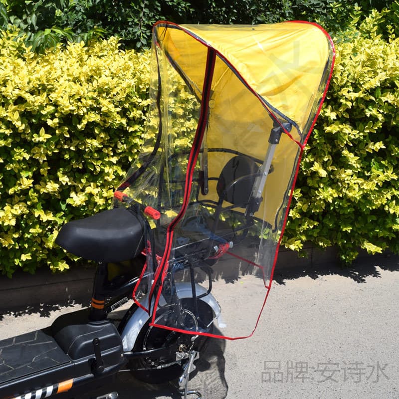 Bicycle and electric vehicle child seat front and rear rain cover transparent cover windproof and rainproof dust cover