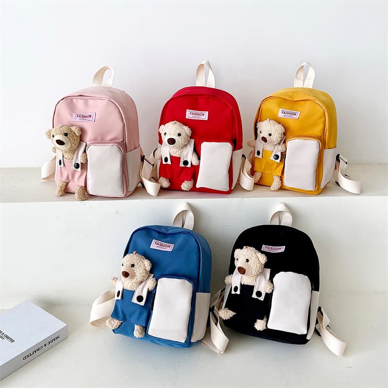 Cartoon Children's Backpack 2021 New Kindergarten Cute Bear Girls' Bag, Elementary School Student Backpack Wholesale