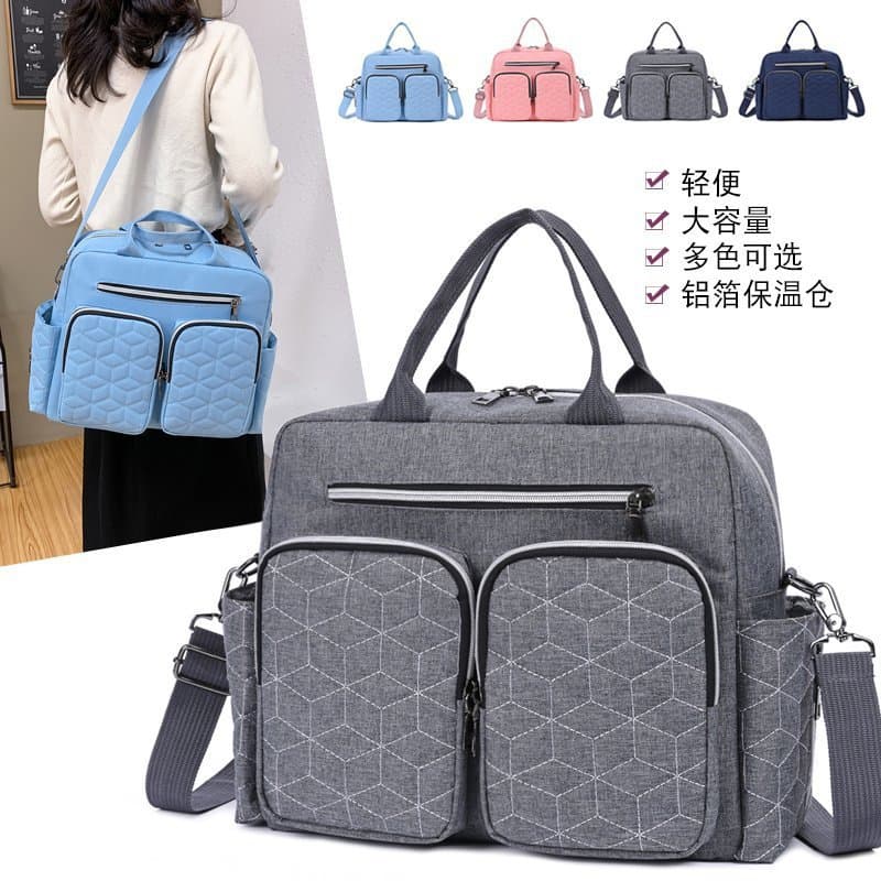 Cross-border fashion women's handbag, multi-functional large capacity diaper bag, maternity bag, crossbody shoulder bag