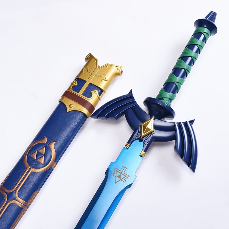 The Legend of Zelda Weapon Model with Sheath, Blue Blade Version, Master Link's Sword, Skyward Sword, Exorcist Sword, Unsharpened