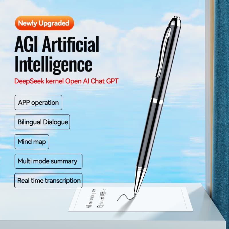 New Cross-Border Q90A AI Voice Recorder ChatGPT Smart Transcription Translation Recorder Pen APP Control