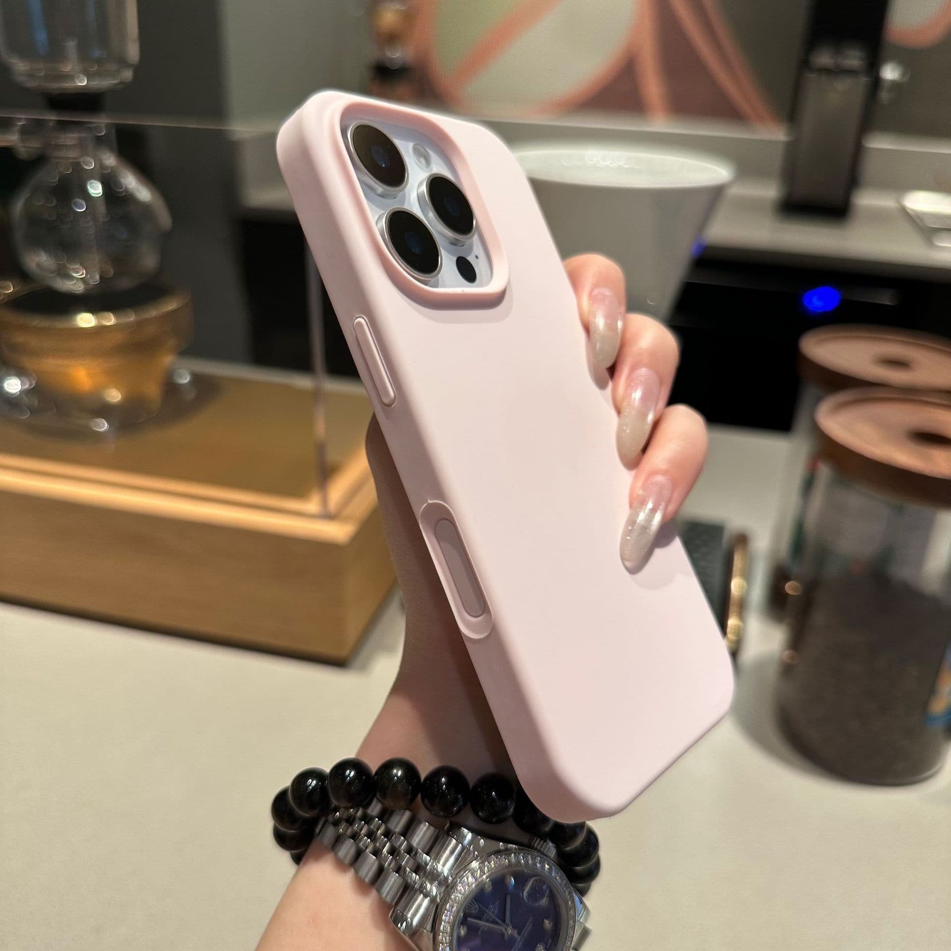 Compatible with iPhone 17 Pro Max Case Solid Color Liquid Silicone 16 AI Integrated Buttons 15 Large Hole Shockproof Cover