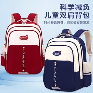 Primary School Backpack for Boys and Girls, Large Capacity, Versatile, for Grades 1-6, Double Shoulder Bag