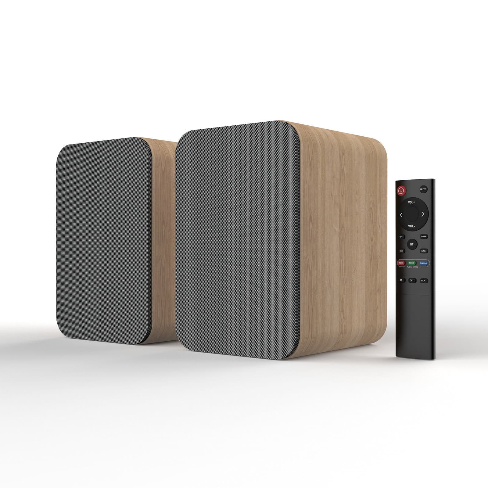 4-inch 2.0 wooden bookshelf speaker, audiophile-grade high-fidelity HiFi home theater surround sound active speaker.