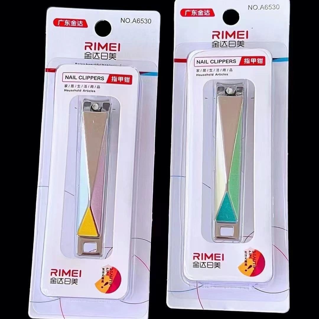 Rimei A6530 Nail Clipper Individually Packaged Pointed Tip Safety Nail Clipper Large Flat Mouth Stainless Steel Nail Clipper