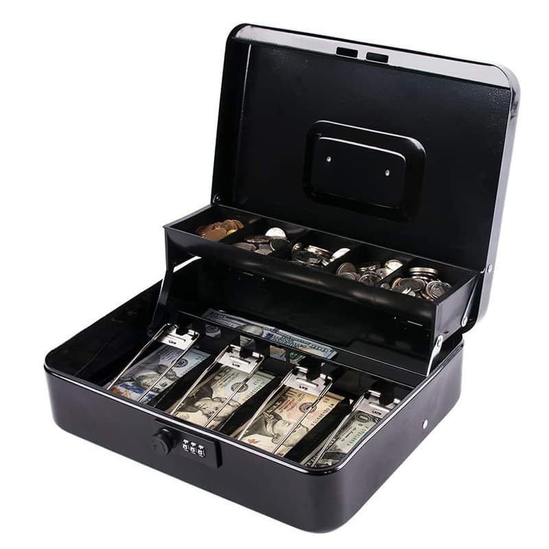 Password Cash Box Money Saving Box Desktop Storage Organizer Large Capacity Home Savings Box Cross-border Password Portable Cash Box