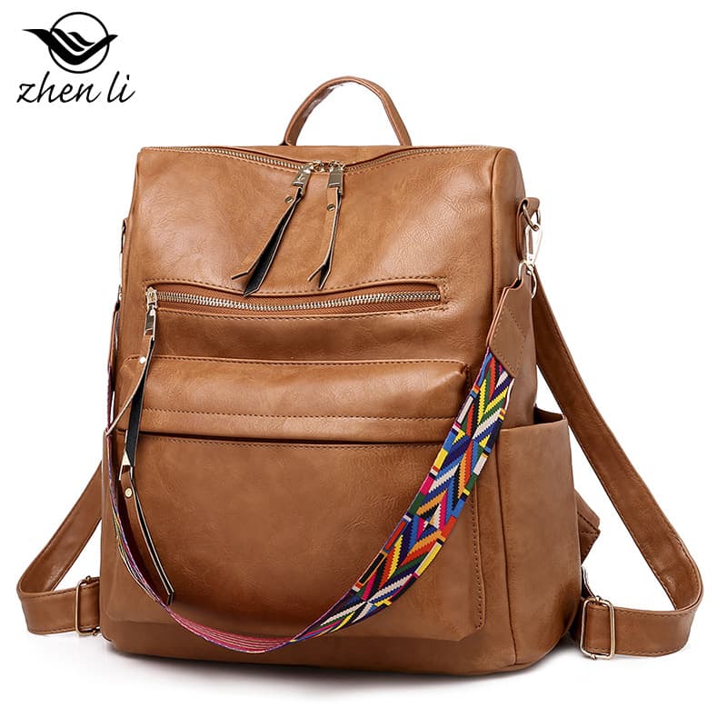 Zhenli Retro Women's Large Capacity Backpack, Unique Design Ladies' Rucksack, Bags Wholesale