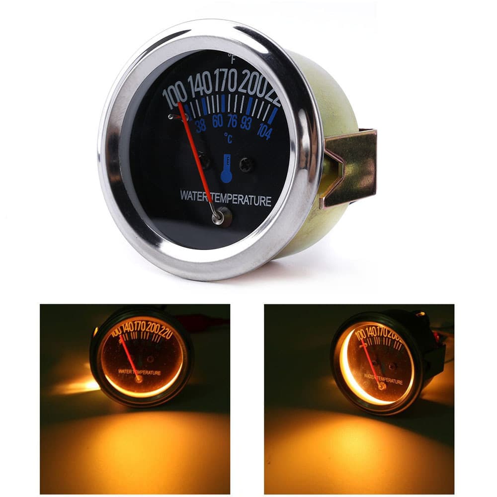 52mm Car Modification 12V Water Temperature Gauge with Sensor Dual Display Universal Water Temperature Monitor 22-G502