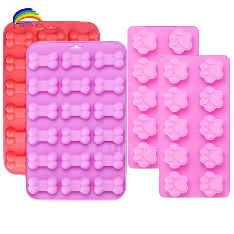 Silicone Soap Mold Chocolate Mold Dog Bone Cat Paw Pet Biscuit Mold Silicone Mold