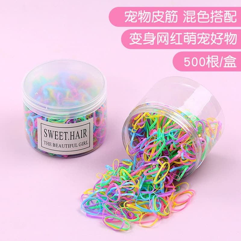 Pet Hair Ties Dog Elastic Bands Non-Damaging Hair Rope for Teddy Yorkie Maltese Ponytail Holders