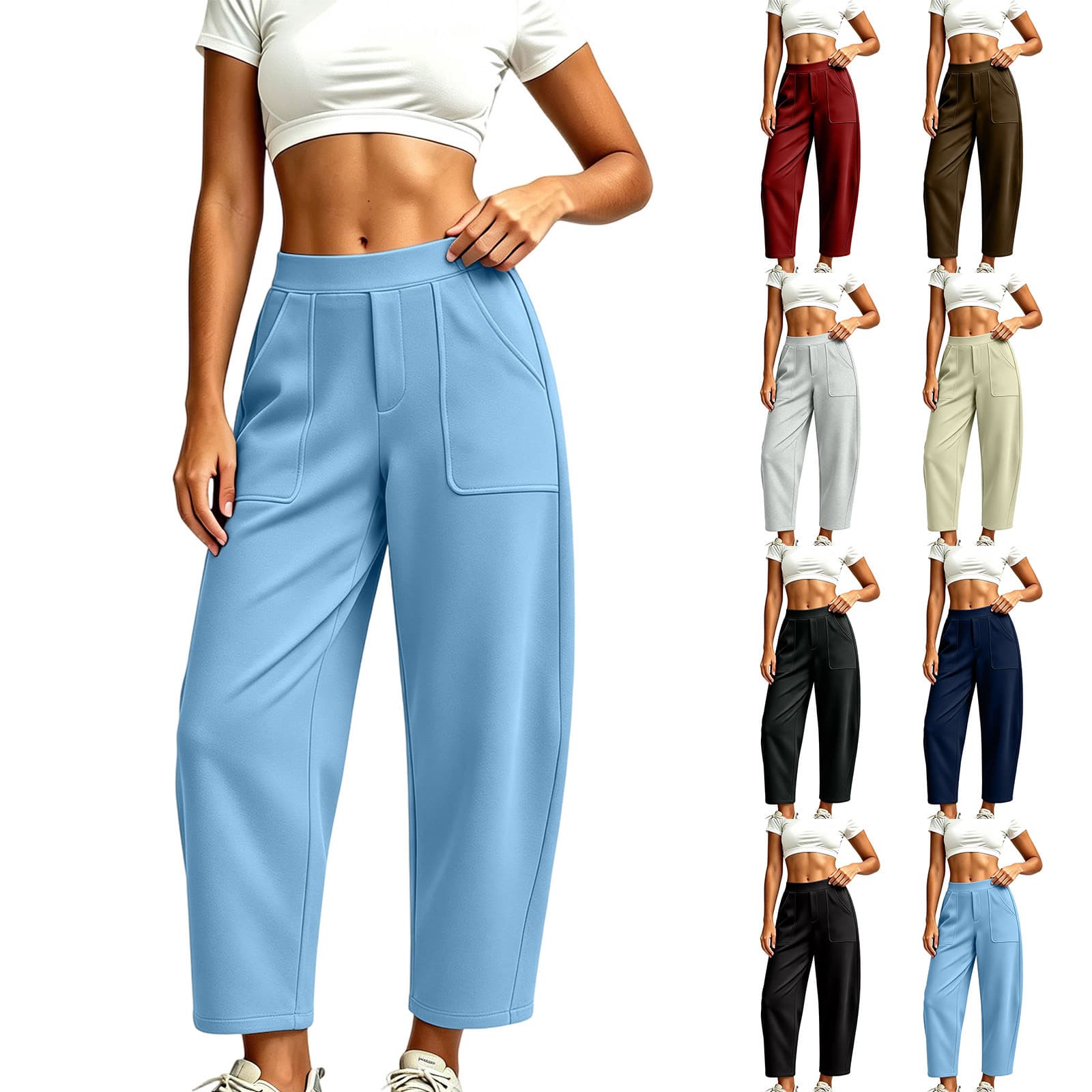2026 Autumn/Winter New Arrival European and American Cross-Border Trade Source Warm Fashion Casual Loose Women's Straight Leg Sweatpants