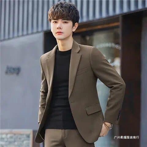 Casual Blazer for Men, Loose Fit, Korean Style, Trendy, Spring/Summer Suit Jacket, Streetwear, Yuppie, DK Uniform