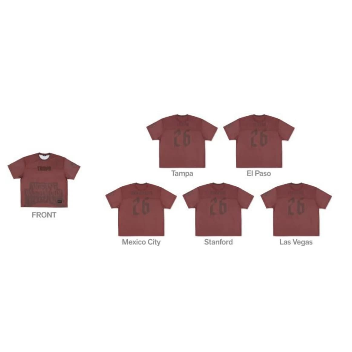 BTS WORLD TOUR ARRANG Inspired Patchwork Sports Embroidered Loose Mesh Jersey T-Shirt