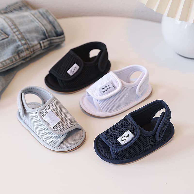 Summer Baby 0-1 Year Anti-Kick Breathable Sandals, Infant 3-6-12 Months Non-Slip Soft Sole Walking Shoes