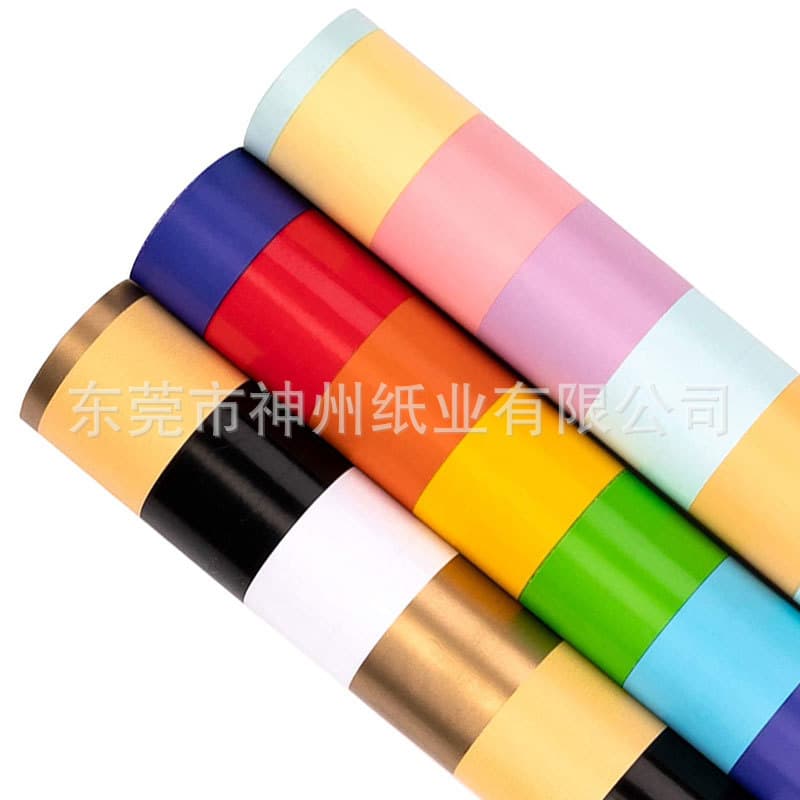 Six-color printed gift wrapping paper roll set, Christmas birthday gift coated paper wholesale and customization