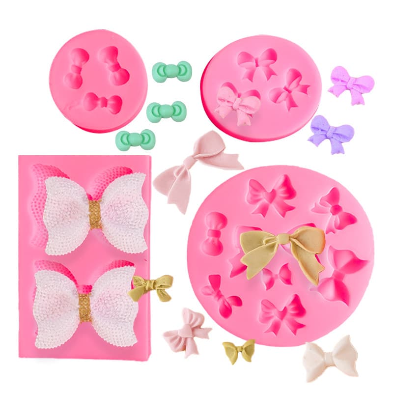 Multiple Bow Shapes Fondant Cake Decoration Silicone Mold Chocolate Baking Tool Silicone Mold