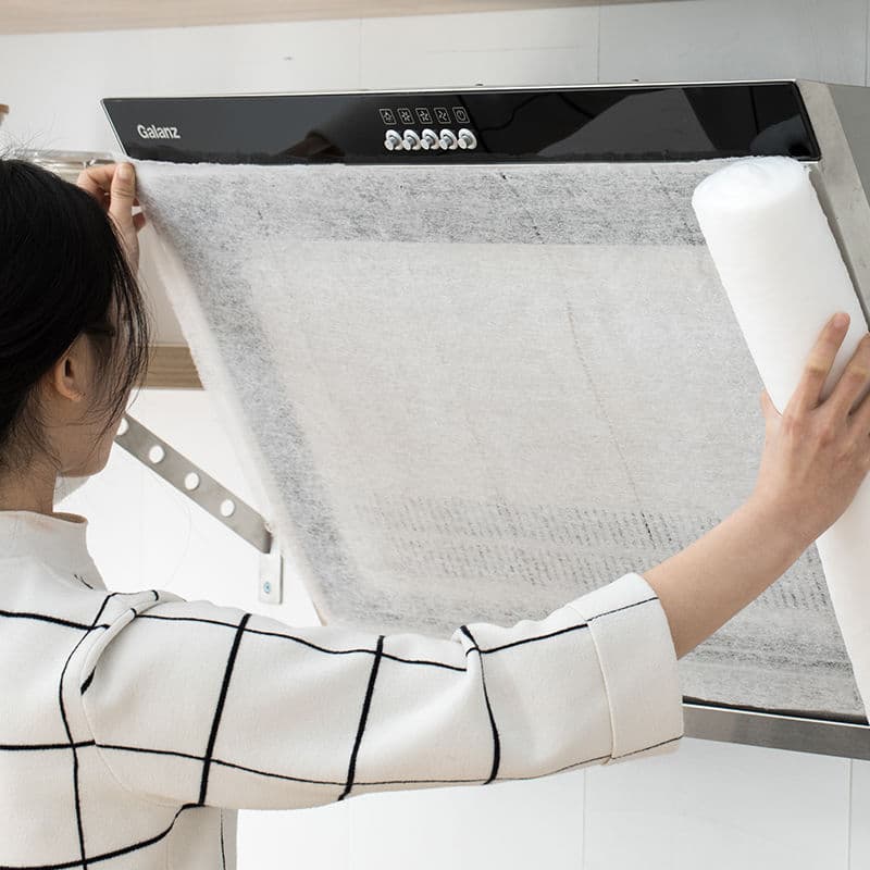 No-Clean Kitchen Range Hood Filter, Oil-Absorbing Paper, Oil Stain-Resistant Cotton Membrane, Household Oil Guard, Grease Cloth