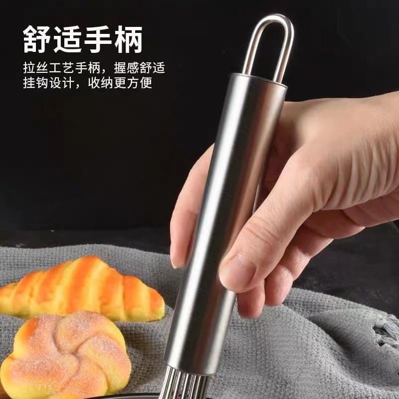 Stainless Steel Manual Egg Beater Whisk Mixer for Cream, Eggs, Baking - Wholesale
