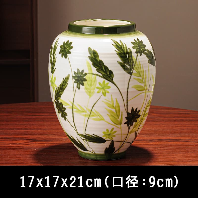 Modern Minimalist Striped Vase for Flower Arrangement, Premium Creative Retro Painted Ceramic Vase, Home Decor Vase