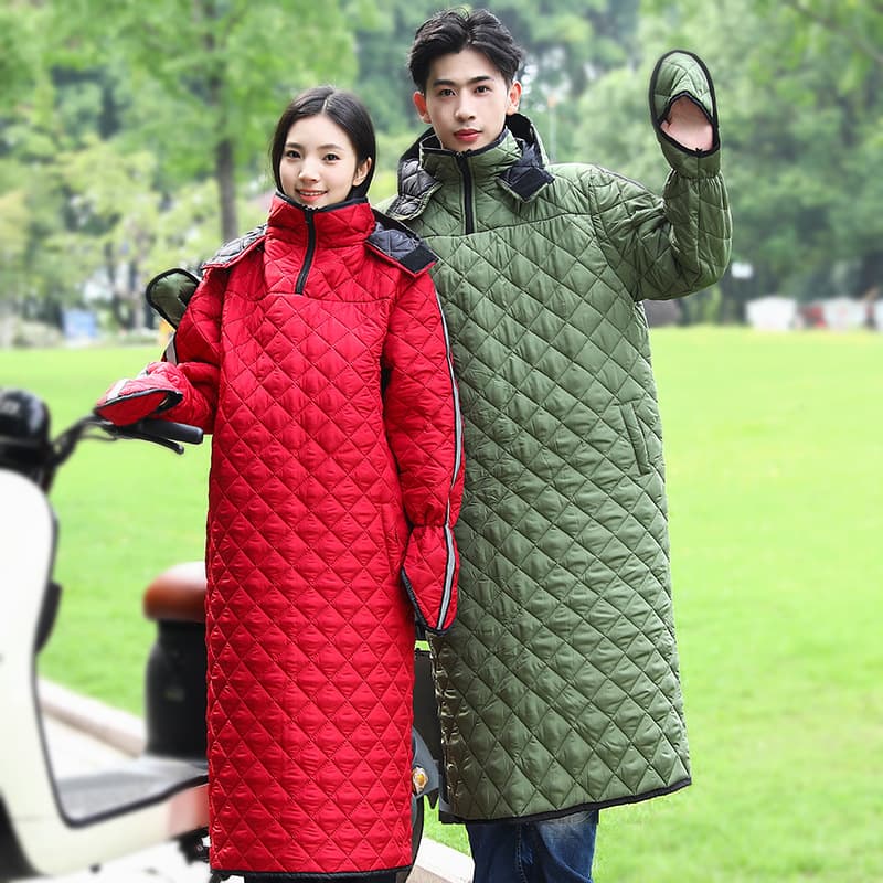 Riding Electric Bike Windshield Cover, Unisex Winter Thickened Cold Protection Warm Waterproof Motorcycle Windshield Garment