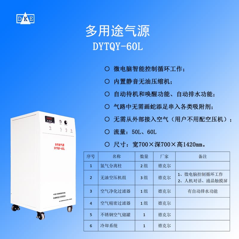 Factory Direct Sales Nitrogen Purity Adjustable Device