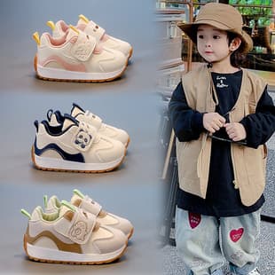 Children's Sports Shoes 2026 Spring/Autumn New Fashion Casual Soft Sole Breathable Walker Shoes Boys Girls Versatile Kids Shoes