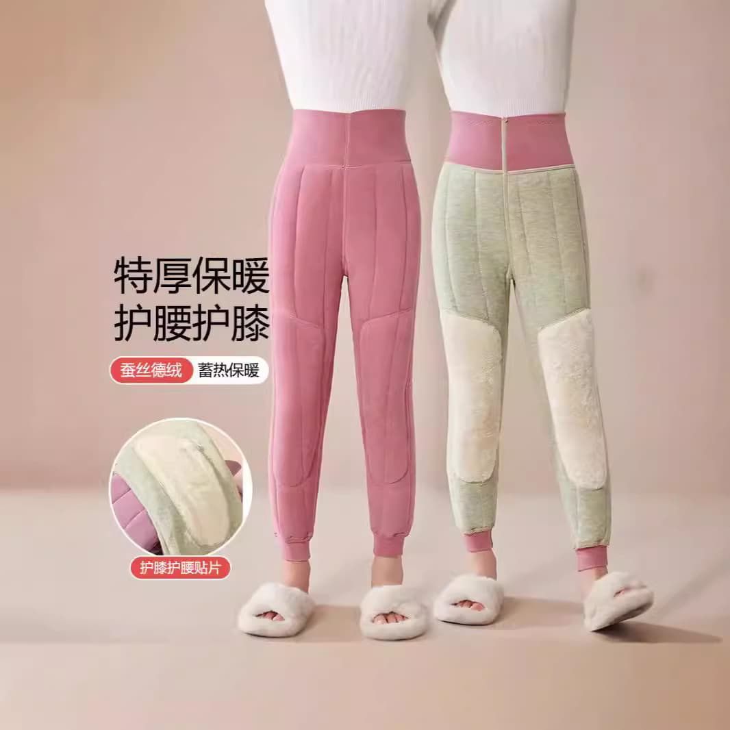 2024 new thermal pants for northern regions, wool-lined winter fleece with extra thickness, skin-friendly inner wear, ultra-thick cotton leggings from Northeast China