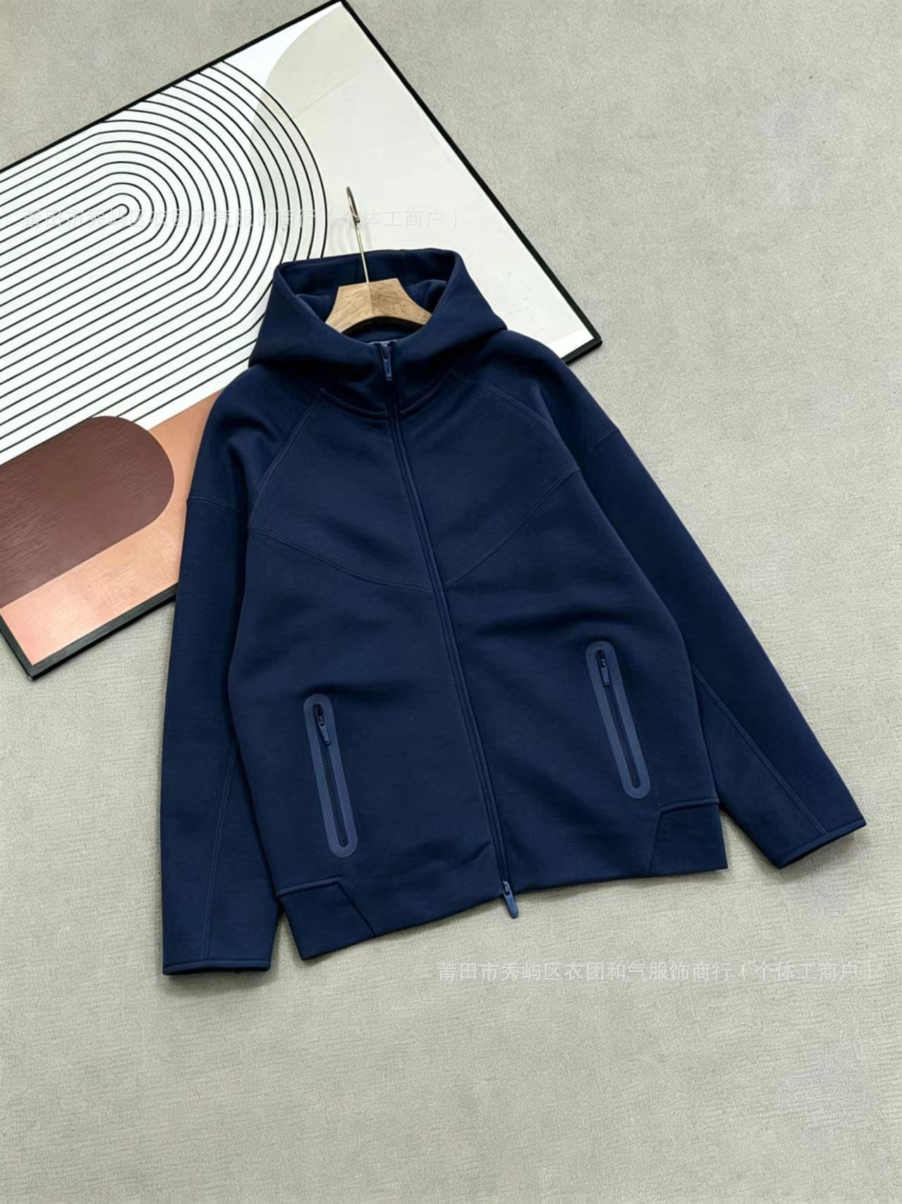 2024 Spring/Fall New Casual Sport Air Layer Hooded Jacket and Sweatpants Set 454 and 461