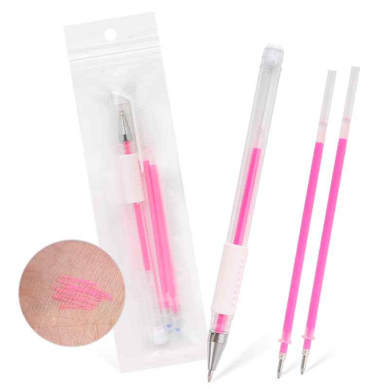 Tattoo Marking Pen 3-Pack Skin Marker Pen Beauty Mark Positioning Line Drawing Pen White Pink Skin Positioning Pen