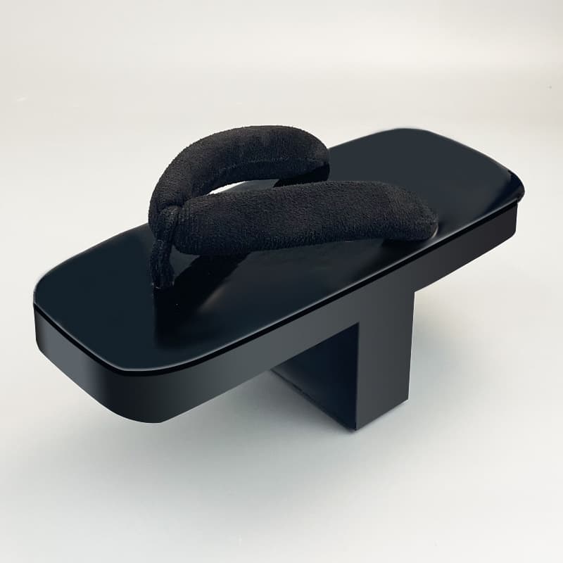 Japanese-Style Thick-Soled Clogs for Women, Kimono Clogs, Black Flip-Flops, Cos Thong Sandals, Single-Tooth High Heels