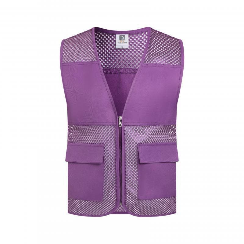 Mesh Vest Custom Logo Summer Breathable Volunteer Mesh Workwear Printed Text Charity Event Promotion Advertisement