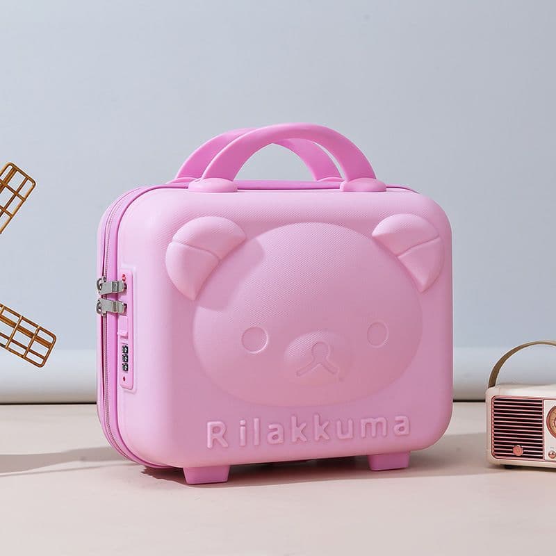 Makeup Case Bridesmaid Gift Box Handheld 14-Inch Mini Small Suitcase Cartoon Portable Lock Box Children's Travel