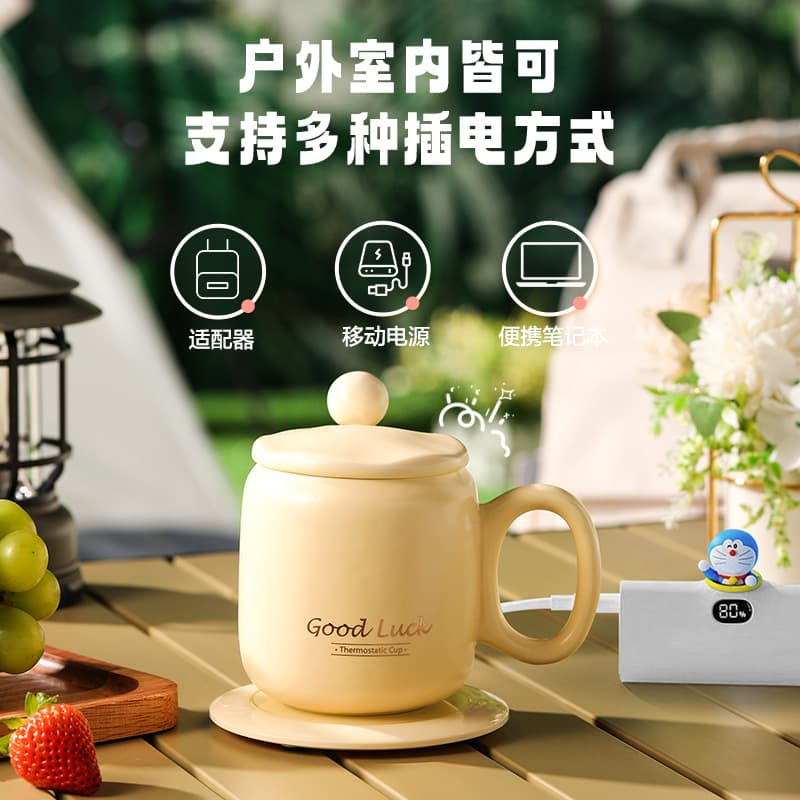 Royalstar Thermostatic Cup, Heating Cup Warmer, Ceramic Health Cup, Hot Milk Maker, Wireless Charging Kettle