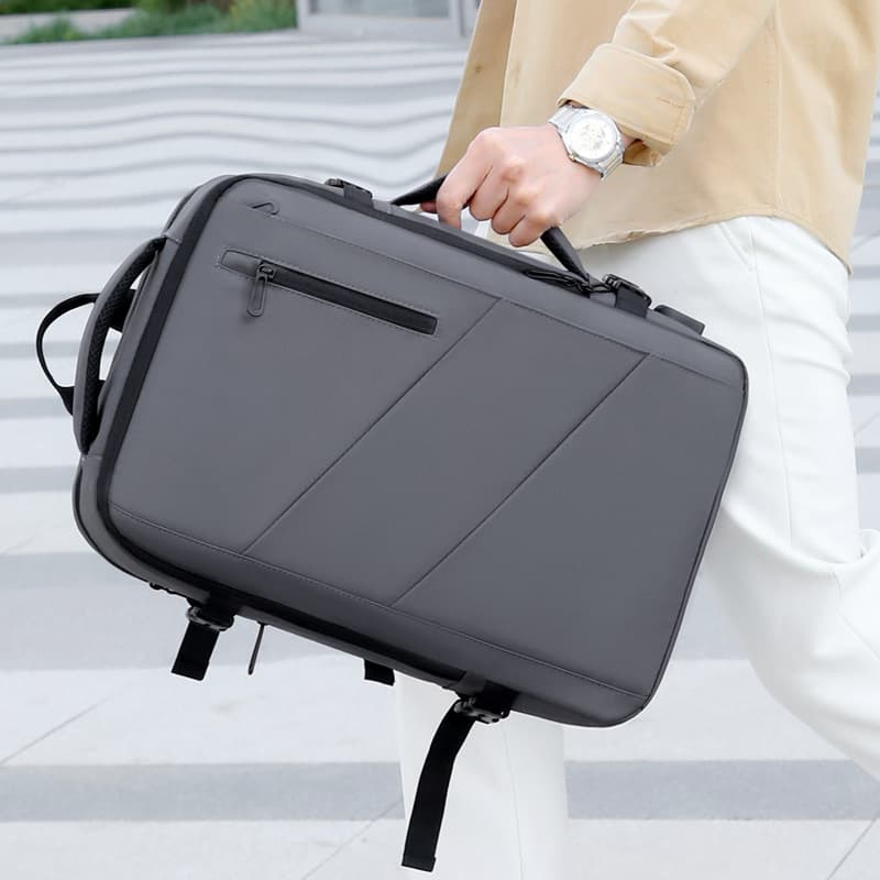 2024 New Men's Business Laptop Backpack, Large Capacity Travel Bag, Expandable Fashion Backpack Wholesale