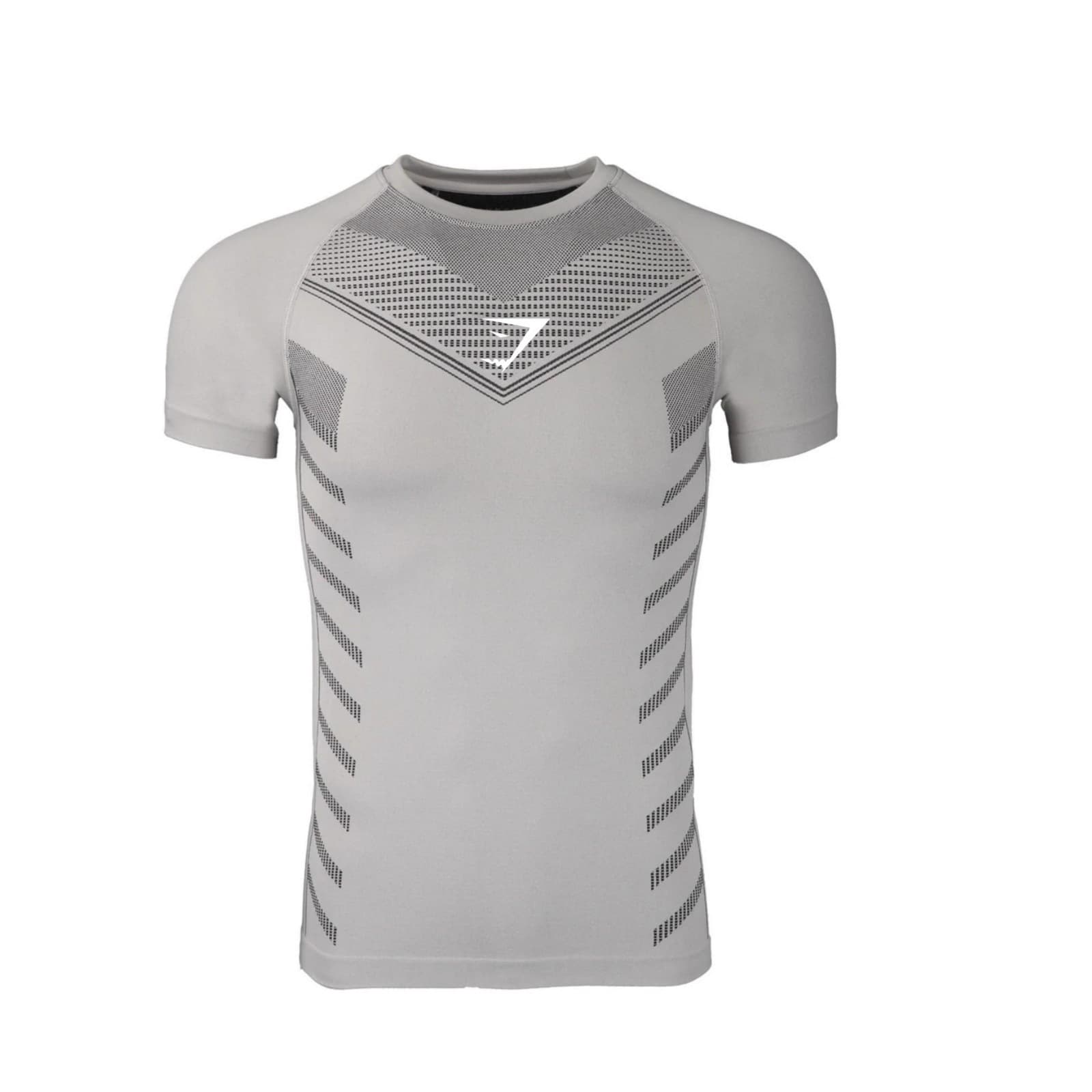 GYMSHARK American Style Sports Fitness Men's T-Shirt Breathable Tight High Elastic Short Sleeve Casual Running Shark