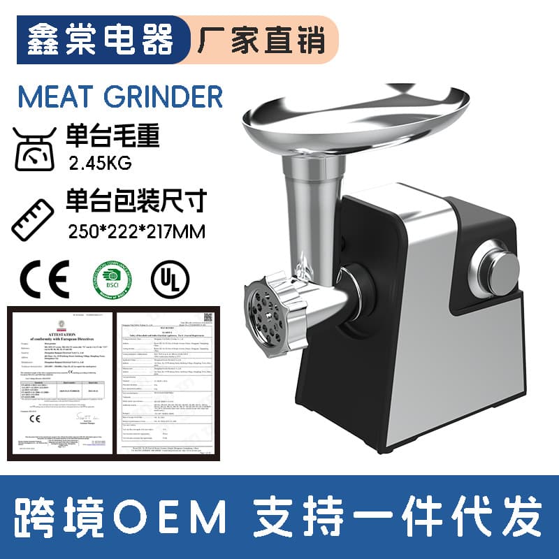 Cross-border household small stainless steel meat grinder electric multi-functional vegetable cutter juicer sausage stuffer versatile