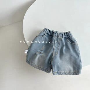 Korean Children Denim Shorts Boys Pants Summer Thin Baby Summer Outerwear Shorts Toddler Casual Summer Wear