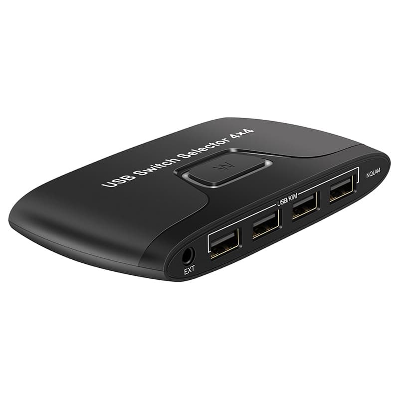 USB KVM Switch Selector 4x4 USB Computer Keyboard and Mouse Sharing Switcher 4 In 4 Out