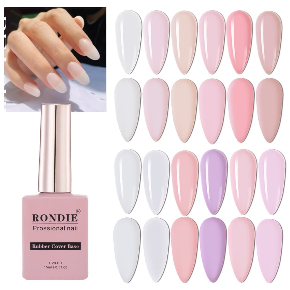 Cross-border Nail Art Color Rubber Base Powder Penetration Elastic Nail Functional Glue UV Phototherapy Glue Base Glue 2 in 1