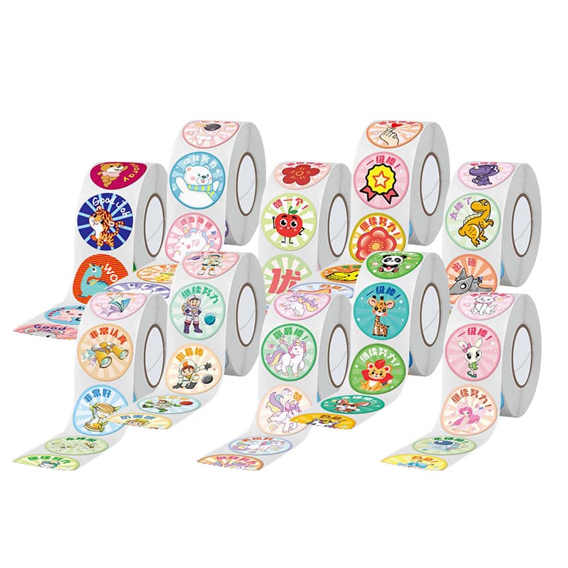 New mix and match children's reward stickers self-adhesive label sealing round kindergarten elementary school student reward stickers