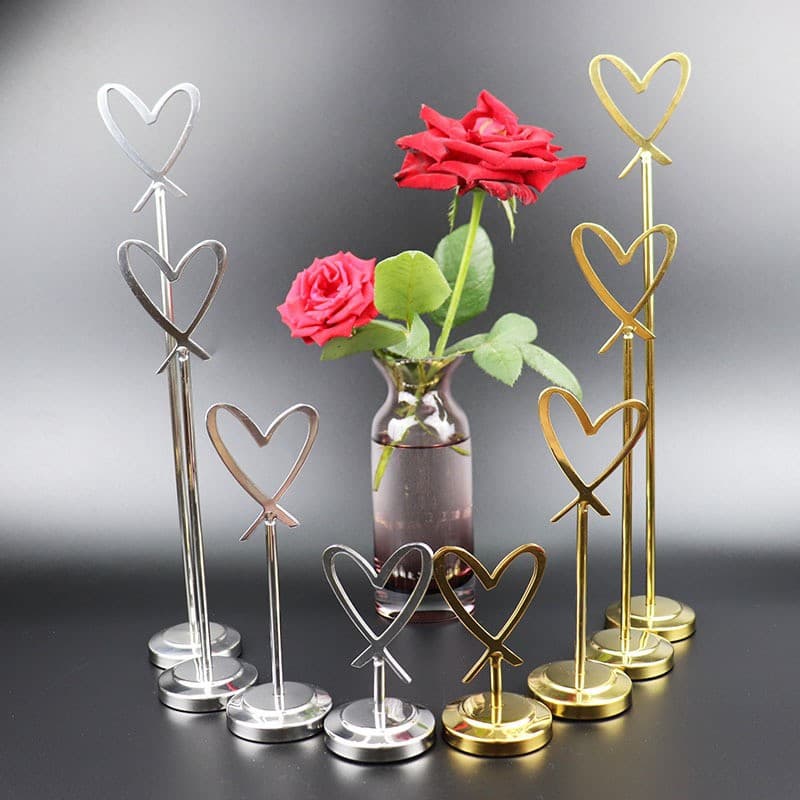 Stainless steel menu stand menu clip hotel restaurant wedding table number plate table card seat card holder menu base
