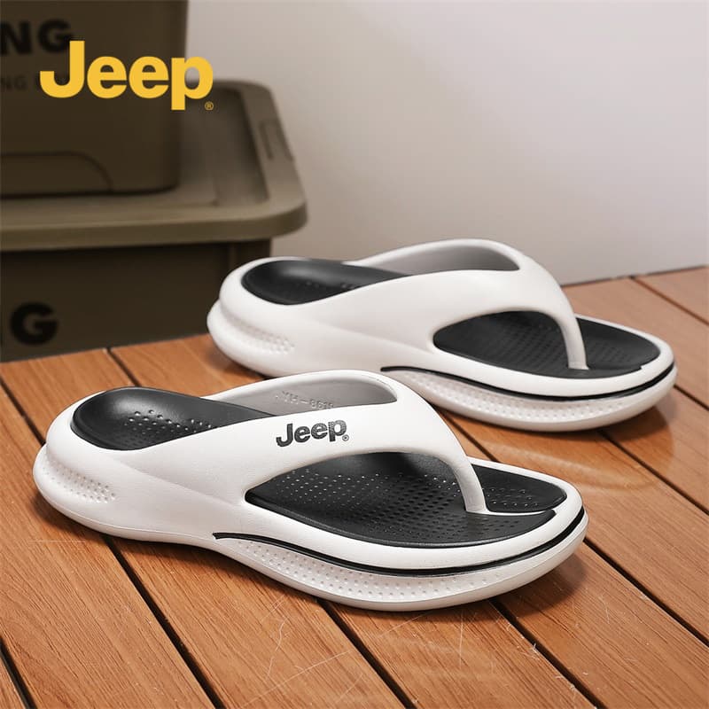 JEEP Men's Summer Outdoor 2026 New Thick Sole Sports Sandals Non-Slip Flip Flops