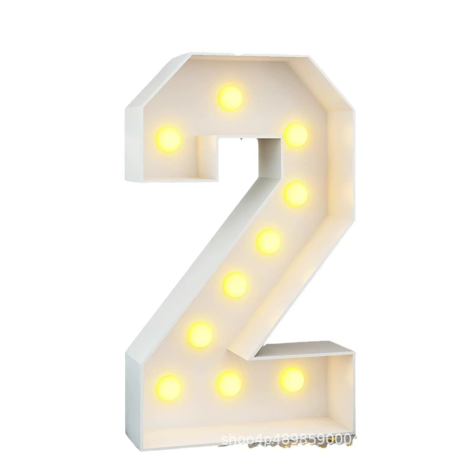 Battery-Powered Glowing Digital Alphabet Party Decoration Large Number Kt Board Light Number Light Decoration Props