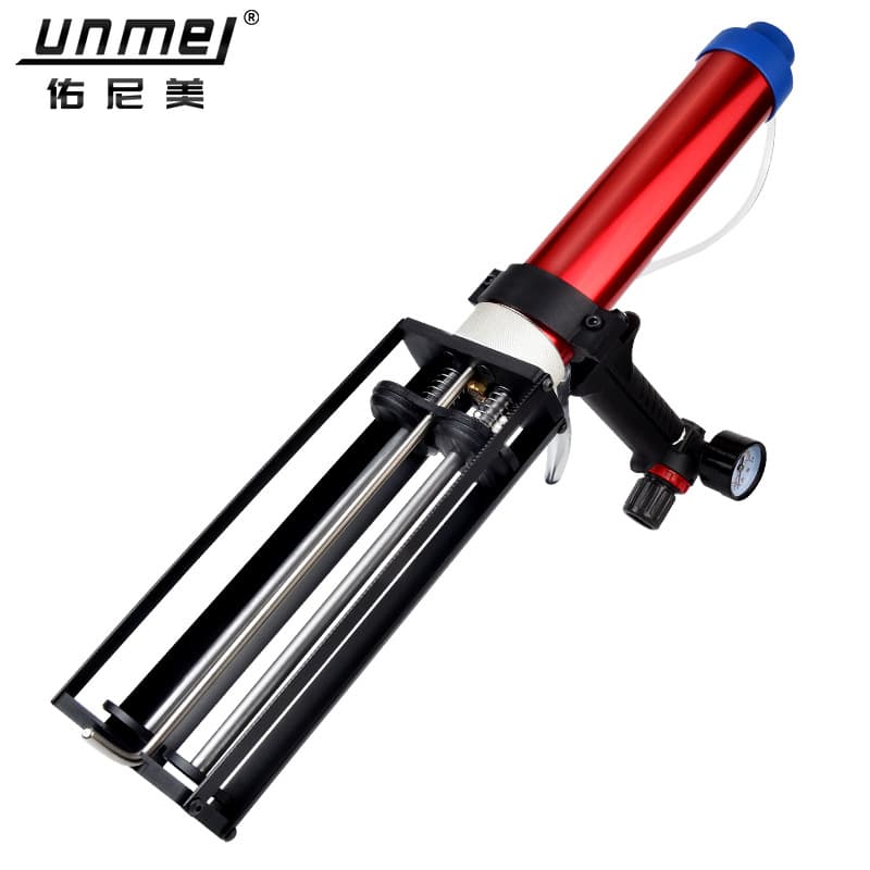 Pneumatic Two-Component Glue Gun, Dual-Cartridge for Door and Window Corner Glue, Injection Grout, Dual AB Mixing Caulking Gun