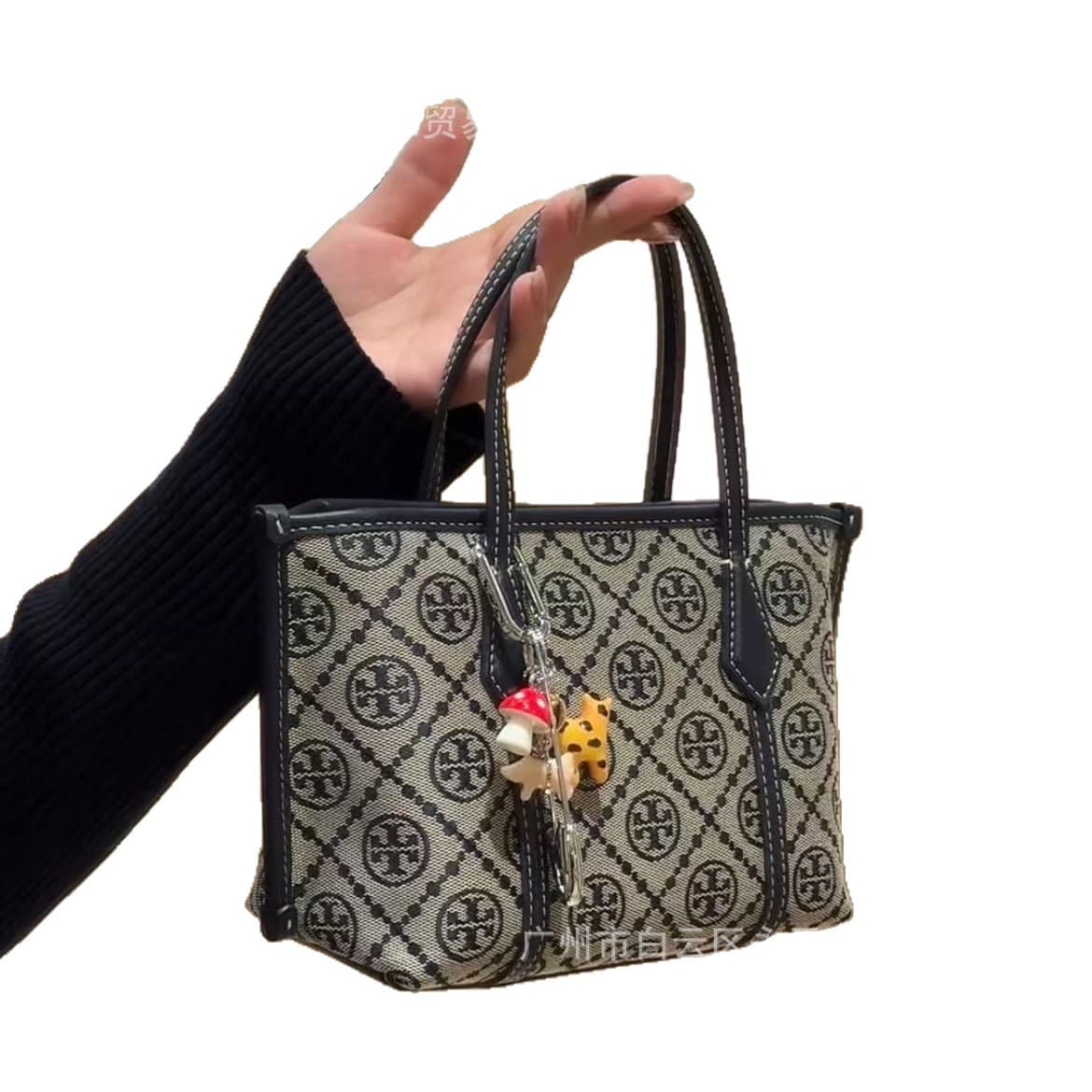 TB New PERRY Mini Tote Bag Genuine Leather Fashion Trendy Versatile Shoulder Crossbody Basket Handbag